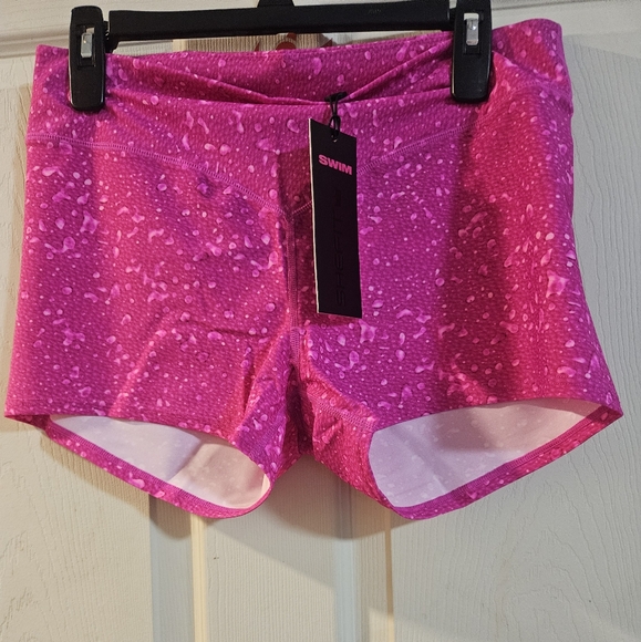 SHEFIT Other - SHEFIT SWIM SHORT: HOT PINK SPLASH: NEW WITH TAGS: SIZE 2 LUXE